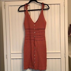 Brunt orange crochet dress!